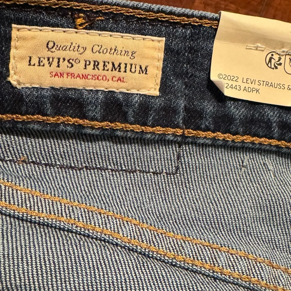 Levi's 728 Dark Blue Wide Leg Flare Jeans